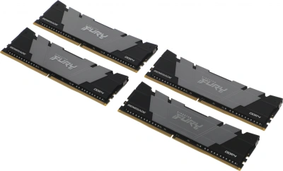 Память DDR4 4x16GB 3200MHz Kingston KF432C16RB12K4/64 Fury Renegade Black RTL Gaming PC4-25600 CL16 DIMM 288-pin 1.35В dual rank с радиатором Ret