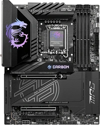 Материнская плата MSI MPG Z890 CARBON WIFI Soc-1851 Intel Z890 4xDDR5 ATX AC`97 8ch(7.1) 5Gigabit RAID+HDMI