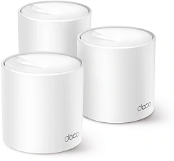 Бесшовный Mesh роутер TP-Link Deco X50 Pro (DECO X50 PRO(3-PACK)) AX3000 100/1000/2500BASE-T белый (упак.:3шт)