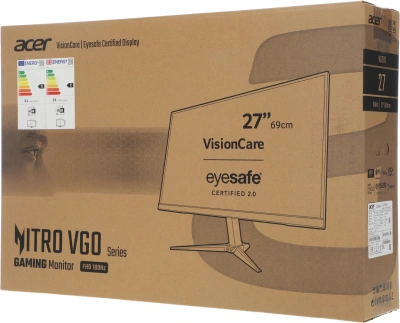 Монитор Acer 27" Nitro VG270M3bmiipx черный IPS LED 1ms 16:9 HDMI M/M 250cd 178гр/178гр 1920x1080 180Hz FreeSync Premium DP FHD 4.8кг