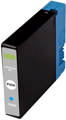 Картридж струйный Cactus CS-PGI2400XLC PGI-2400XLC голуб.пигм. (20.4мл) для Canon MAXIFY iB4040/ МВ5040/ МВ5340