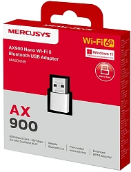 Сетевой адаптер Wi-Fi + Bluetooth Mercusys MA60XNB AX900 USB