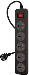 Сетевой фильтр Buro 500UNH-3-BG 3м (5 розеток) черный/серый (коробка)