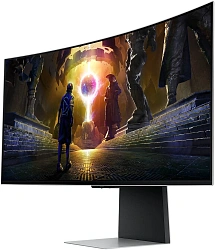 Монитор Samsung 34" S34DG852SMXUE серебристый OLED LED 21:9 M/M полуматовая HAS 250cd 178гр/178гр 3440x1440 175Hz DP Ultra WQHD USB 7.5кг