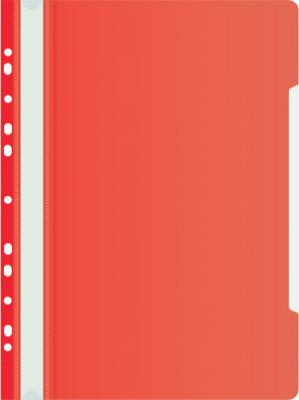 Папка-скоросшиватель Бюрократ PS-P20RED A4 прозрач.верх.лист боков.перф. пластик красный 0.12/0.16