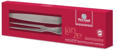Набор ножей кухон. Rondell Lanze RD-479 компл.:2предм. стальной/черный подар.коробка