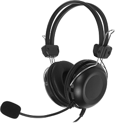 Наушники с микрофоном A4Tech HU-35 черный 2м накладные USB оголовье