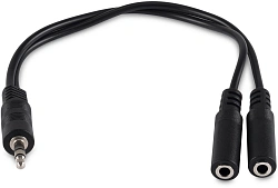 Адаптер аудио Buro BU-2XJACK-JACK 2xJack 3.5 (f)/Jack 3.5 (m) 0.2м. черный