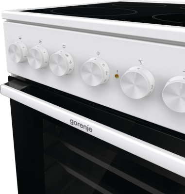 Плита Электрическая Gorenje GEC5B41WG белый стеклокерамика (без крышки)