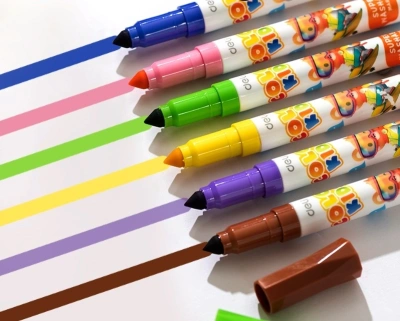 Фломастеры Deli EC155-12 пулевидный пиш. наконечник 12цв. коробка с европодвесом