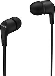 Гарнитура внутриканальные Philips TAE1105BK/00 1.2м черный проводные в ушной раковине