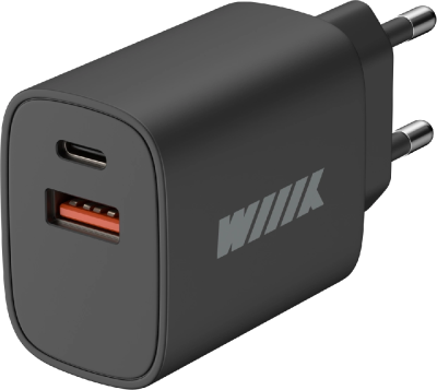 Сетевое зар./устр. Wiiix UNN-1-2-04-B 5W 2.4A USB Type-C универсальное черный