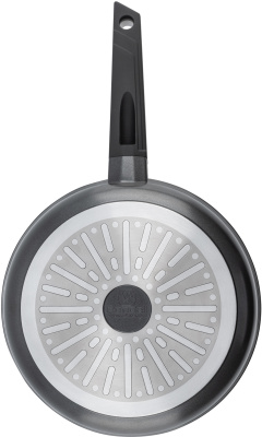 Сковорода Rondell Kontur RDA-1488 круглая 28см покрытие: Xylan Plus ручка несъемная (с крышкой) графитовый