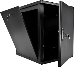 Шкаф коммутационный ЦМО (ШРН-М-12.650.1-9005) настенный 12U 600x650мм пер.дв.металл 120кг черный 581мм 24.48кг 180град. 610мм металл