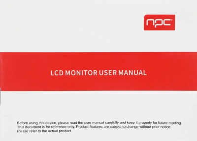 Монитор NPC 27" MU2719-B черный IPS LED 16:9 HDMI M/M матовая HAS Piv 1000:1 300cd 178гр/178гр 3840x2160 144Hz G-Sync DP 4K 6.1кг