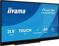 Монитор Iiyama 21.5" ProLite T2254MSC-B2AG черный IPS LED 16:9 HDMI M/M глянцевая HAS 300cd 178гр/178гр 1920x1080 100Hz DP FHD USB Touch 4.9кг