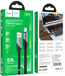 Кабель Hoco U119 5A Machine charging data cable Type-C 05007 USB (m)-USB Type-C (m) 1.2м черный