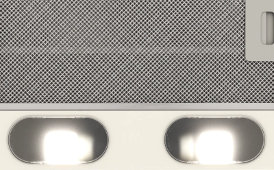 Вытяжка встраиваемая Elikor Интегра 60П-400-В2Л УХЛ 4.2 топленое молоко управление: кулисные переключатели (1 мотор)