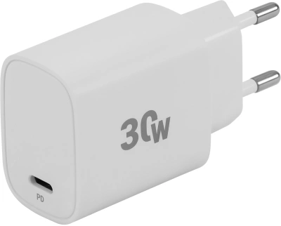 Сетевое зар./устр. Digma DGW3C 30W 3A (PD) USB-C универсальное белый (DGW3C0F010WH)