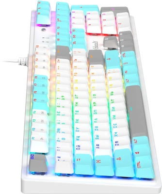 Клавиатура A4Tech Bloody S510R механическая белый USB for gamer LED (S510R USB ICY WHITE/BLMS RED)
