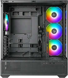 Корпус Azza TIARA черный без БП ATX 6x120mm 2x140mm 2xUSB3.0 audio bott PSU