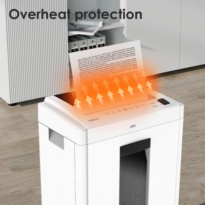 Шредер Deli ET051 белый с автоподачей (секр.P-4) фрагменты 8лист. 16лтр.