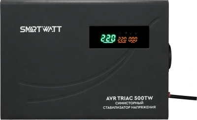 Стабилизатор напряжения Smartwatt AVR Triac 500TW 500ВА черный