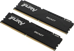 Память DDR5 2x16GB 6400MHz Kingston KF564C32BBEK2-32 Fury Beast RTL Gaming PC5-51200 CL32 DIMM 288-pin 1.4В kit single rank с радиатором Ret