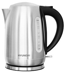 Чайник электрический Hyundai HYK-S2014 1.7л. 2000Вт серебристый/черный корпус: металл