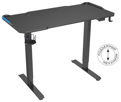 Стол для компьютера Cactus CS-ED-GBK с электроприводом столешница МДФ карбон каркас черный 120x60x72см (CS-ED-GBK)