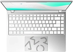 Ноутбук Gigabyte Aero 14 Core i7 13700H 16Gb SSD1Tb NVIDIA GeForce RTX4050 6Gb 14" OLED QHD+ (2880x1800) без ОС silver WiFi BT Cam (BMF-72KZBB4SD)