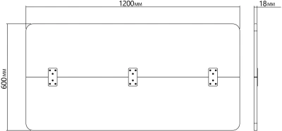 Столешница Cactus CS-TD2-LR для столов 120x60x1.8см дуб антик
