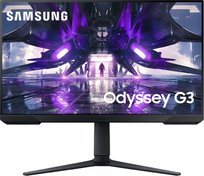 Монитор Samsung 27" Odyssey G3 S27AG320NI черный VA LED 1ms 16:9 HDMI полуматовая HAS Piv 3000:1 250cd 178гр/178гр 1920x1080 165Hz FreeSync Premium DP 4.8кг