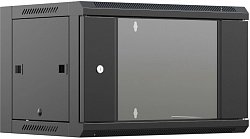 Шкаф коммутационный NTSS (NTSS-W9U6045GS-2BL) настенный 9U 570x450мм пер.дв.стекл 60кг черный 20.1кг 220град. IP20