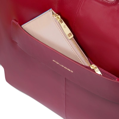 Деловая сумка женская Piquadro Blue Square BD6680B2/R с отделением для ноутбука красный натур.кожа