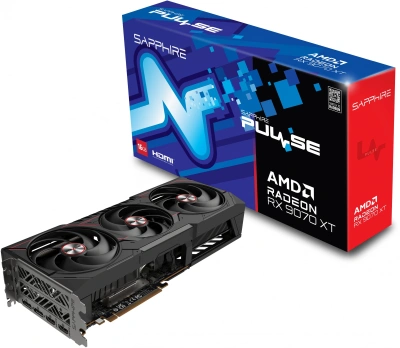Видеокарта Sapphire PCI-E 5.0 11348-03-20G PULSE AMD RADEON RX 9070 XT GAMING 16GB AMD Radeon RX 9070XT 16Gb 256bit GDDR6 2400/20000 HDMIx2 DPx2 HDCP Ret