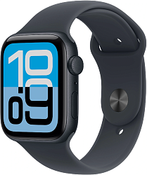 Смарт-часы Apple Watch SE 3 2025 A3325 44мм OLED корп.темная ночь Sport Band рем.темная ночь разм.брасл.:M/L (MEHQ4X/A)