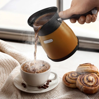 Кофеварка электрическая турка Kitfort КТ-7498 1000Вт коричневый/черный