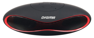 Колонка порт. Digma S-10 черный 3W 1.0 BT (SP103B)