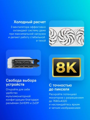 Видеокарта Sapphire PCI-E 4.0 11335-03-20G PURE RX 7700 XT GAMING OC AMD Radeon RX 7700XT 12Gb 192bit GDDR6 2226/18000 HDMIx2 DPx2 HDCP Ret