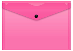 Конверт на кнопке Бюрократ Double Neon DNEPK804A5PINK A5 гориз. пластик 0.15мм розовый