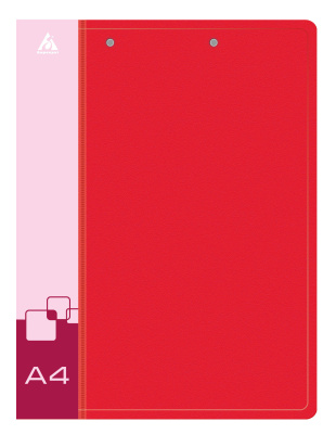 Папка метал.зажим/верх.приж Бюрократ -PZ07D+C A4 пластик 0.7мм торц.карм с бум. встав ассорти