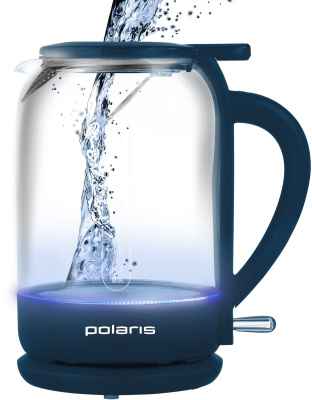 Чайник электрический Polaris PWK 1759CGL 1.5л. 2150Вт синий корпус: стекло/пластик