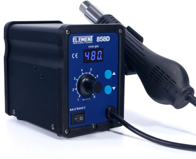 Паяльный фен Element 858D электрический 700Вт макс.t=480 (15291)