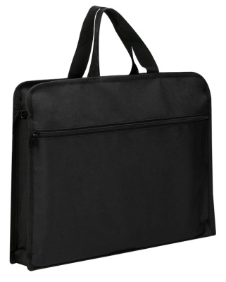 Папка-портфель Deli 63753BLACK 2 отдел. A4 текстиль черный