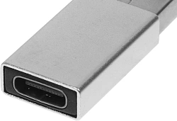 Адаптер Buro BU-USB3-Am-Cf ver3.0 USB A(m) USB Type-C (f) серебристый (пакет)