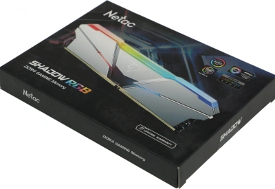 Память DDR4 2x8GB 3200MHz Netac NTSRD4P32DP-16SC Shadow RGB RTL Gaming PC4-25600 CL16 DIMM 288-pin 1.35В kit Intel с радиатором Ret