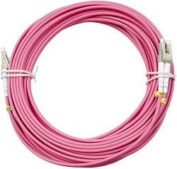 Патч-корд Cabeus FOP-50-OM4-LC-LC-10M 2x50/125 OM4 LC дуплекс-LC дуплекс 10м LSZH розовый