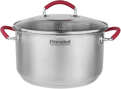 Кастрюля Rondell Sorge RDS-1221 5.1л. d=24см (с крышкой) стальной