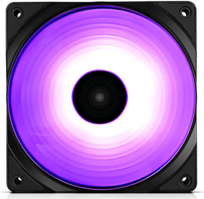 Вентилятор для корпуса Deepcool CF 120 ARGB 120х120x25 черный 4-pin 27дБ (упак.:3шт) (DP-FRGB-RF120-3C) Ret